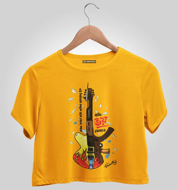 Silajit Merch Crop Top  Jodi Bhoy Dekhao