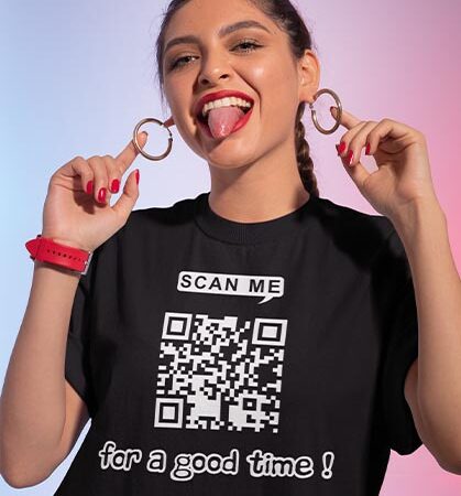zipmemories.com: Unveiling the Trendy Custom QR Code T-Shirt – Fashionably Promote Your Business or Profession!